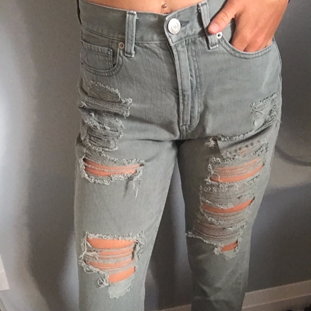 Army green jeans